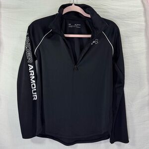 Under Armour HeatGear Black 1/4 Zip Performance Pullover Athletic Jacket YXL